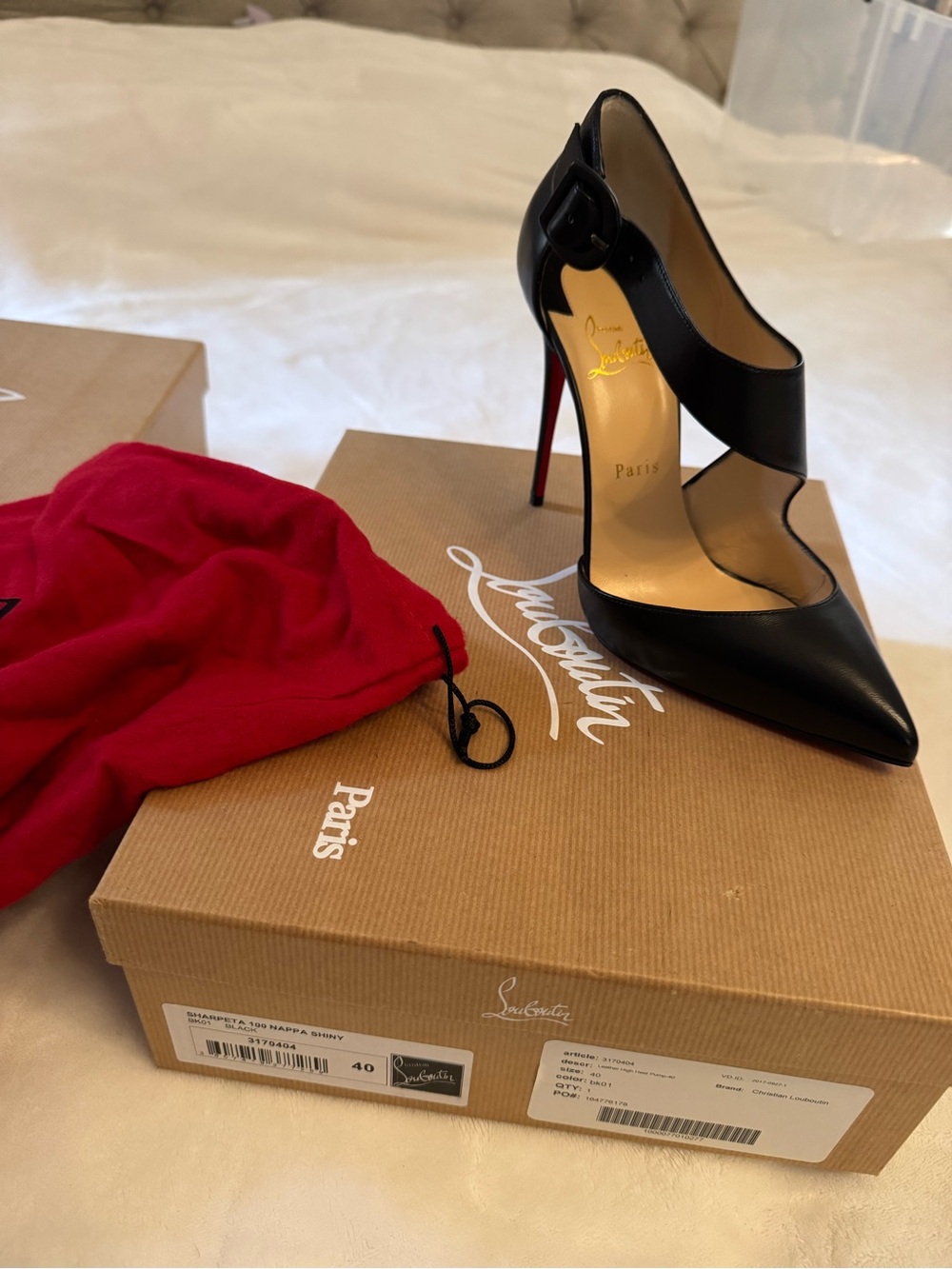 Christian Louboutin Sharpeto 100 Nappa Stiletto Pump